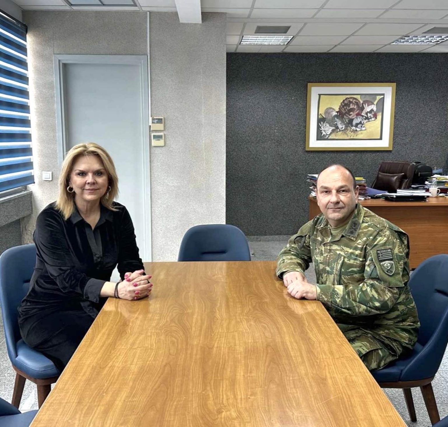Με τον νέο Διοικητή της Σχολής Πεζικού Χαλκίδας συναντήθηκε η Δήμαρχος Χαλκιδέων