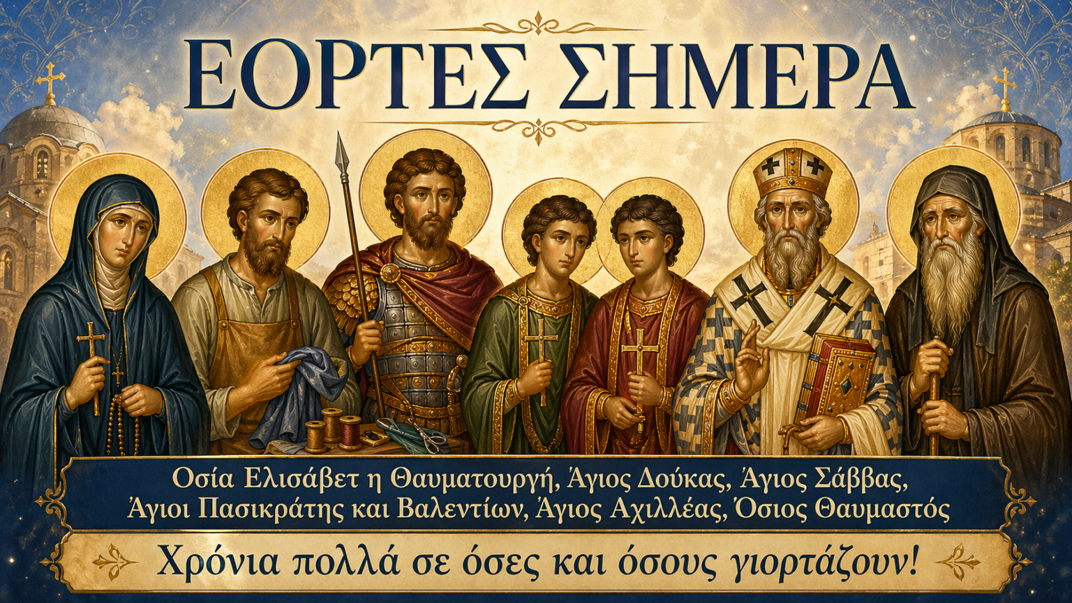 Εορτές σήμερα: Η πίστη θυμάται τους Αγίους της σιωπής, της θυσίας και του μαρτυρίου