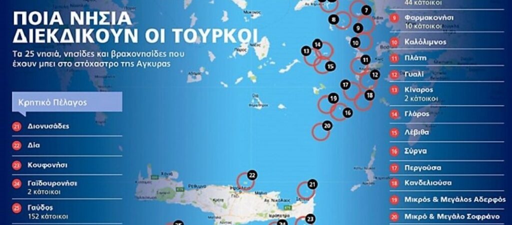 Η Άγκυρα άνοιξε ξανά τον φάκελο των «152 νησιών» – Το λάθος που δεν πρέπει να κάνει η Ελλάδα