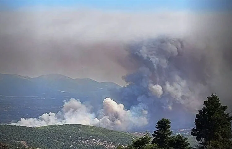 Εύβοια: Ανεξέλεγκτη φωτιά στη Μακρυκάπα – Εντολή εκκένωσης της Τριάδας προς τα Ψαχνά
