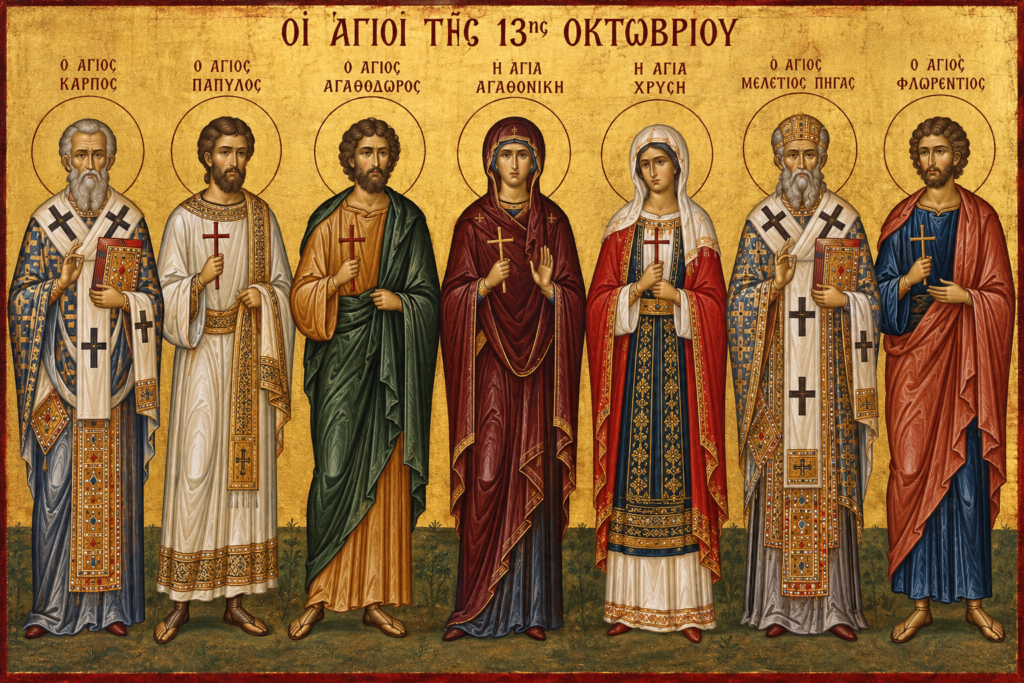Εορτολόγιο 13 Οκτωβρίου: Ποιοι γιορτάζουν σήμερα – Οι Άγιοι και η ιστορία τους
